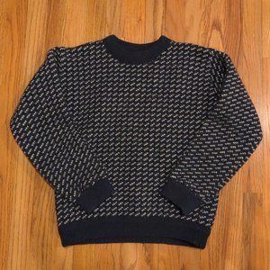 Vintage L.L. Bean Norwegian Fisherman Birdseye Wool Sweater Large